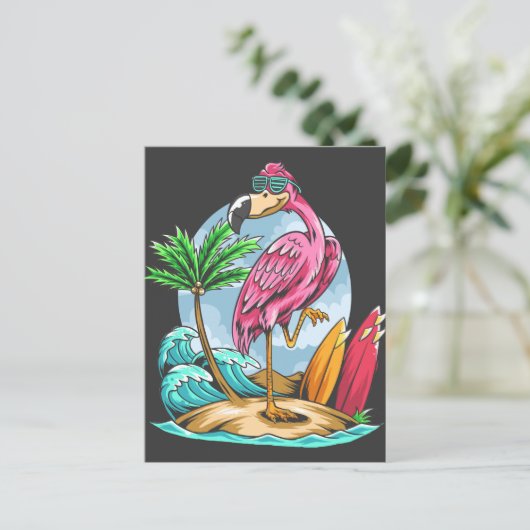 Surf als een Mingo! Briefkaart (Staand voorkant)