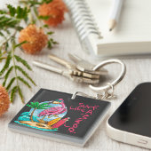 Surf als een Mingo! Button Sleutelhanger (Voorkant Rechts)