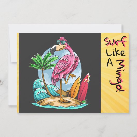 Surf als een Mingo! Wenskaart Bedankkaart (Voorkant)
