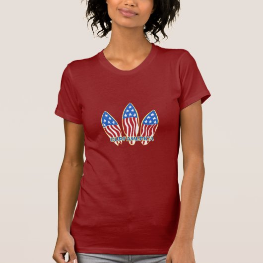 Surf America Dames T-shirts (Voorkant)
