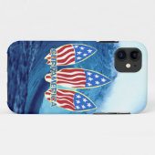 Surf Amerika Surfboards Wave iPhone 5 Hoesje (Achterkant (horizontaal))
