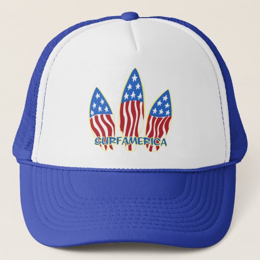 Surf Amerika Trucker Hoed Pet (Voorkant)