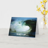 SURF AND YOUR AGE "IS UP" FOR **40th BIRTHDAY** Kaart (Gele Bloem)
