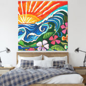 Surf art canvas afdruk (Insitu (Slaapkamer))