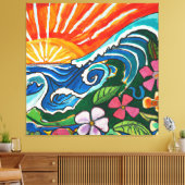 Surf art canvas afdruk (Insitu (Woonkamer))