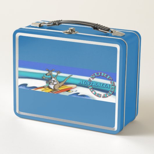 Surf Australië blauwe lunchbox (Voorkant)