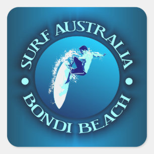 Surf Australië (Bondi) Vierkante Sticker