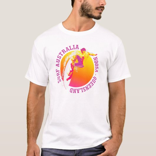 Surf Australië (Noosa) T-shirt (Voorkant)