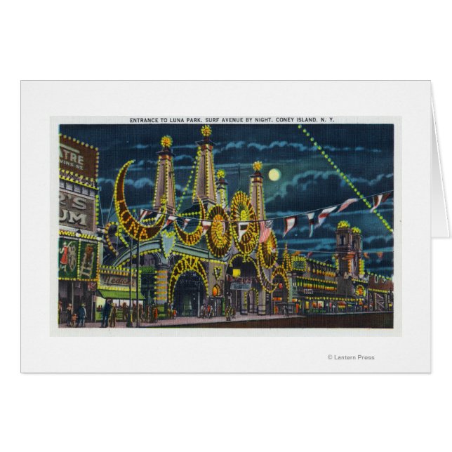 Surf Avenue Uitzicht Luna Park Entrance (Voorkant Horizontaal)