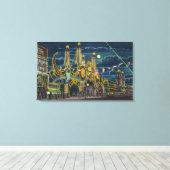 Surf Avenue Uitzicht Luna Park Entrance Canvas Afdruk (Insitu (Houten vloer))