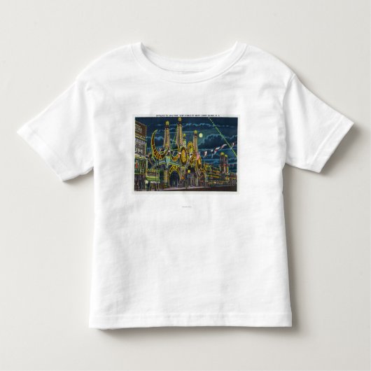 Surf Avenue Uitzicht Luna Park Entrance Kinder Shirts (Voorkant)