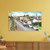 Surf Avenue Uitzicht van het Tilyou-theater Canvas Afdruk (Insitu (Woonkamer))