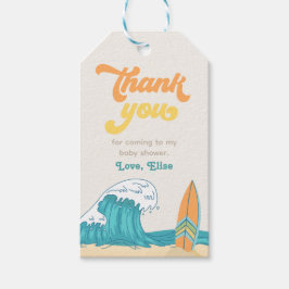Surf Baby shower Favor Tag | Baby shower Hartelijk Cadeaulabel