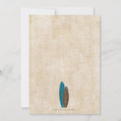 Surf Baby shower Uitnodiging met surfplanken (Achterkant)