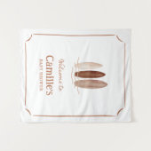 Surf Baby Shower Welkom Bordkaart Wandkleed (Voorkant (horizontaal))