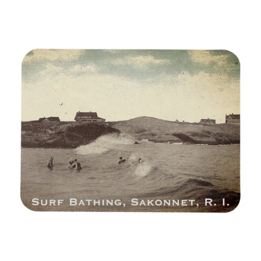 Surf Bathing, Sakonnet - Little Compton, RI Magneet (Horizontaal)