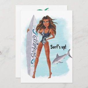 Surf Beach Bachelorette Kaart