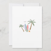 Surf Beach Birthday Party Invitation Kaart (Achterkant)