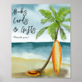 Surf beach - Boeken kaarten en geschenken Poster (Voorkant)