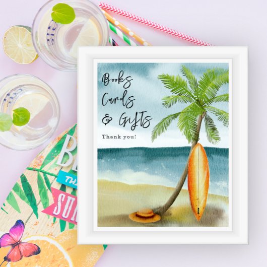 Surf beach - Boeken kaarten en geschenken Poster