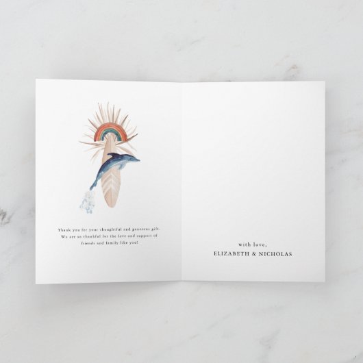 Surf Beach | Boho Summer Hartelijk dank Bedankkaart (Binnen)