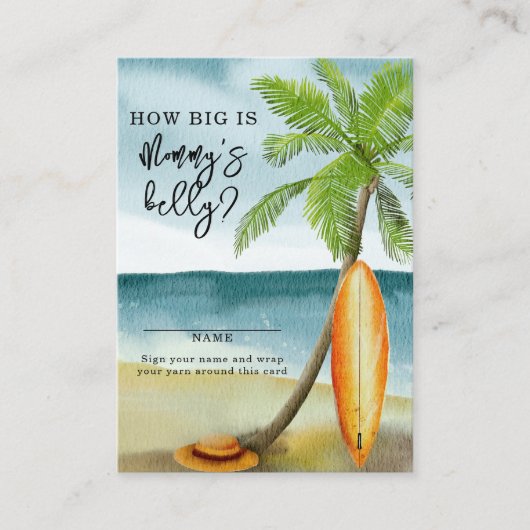 Surf Beach - Hoe groot is mama's buik Informatiekaartje (Voorkant)