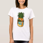 Surf Beach PineappleT-Shirt T-shirt (Voorkant)