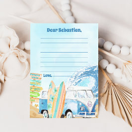 Surf Beach Verjaardagsfeestje Dank je kaart