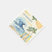 Surf Beach Verjaardagsfeestje Servet (Hoek)