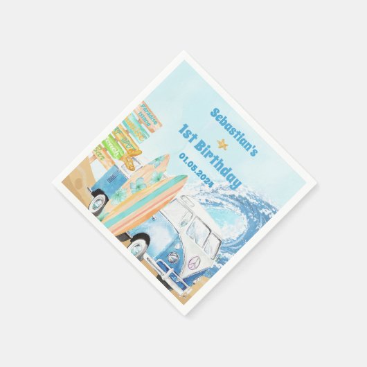 Surf Beach Verjaardagsfeestje  Servetten (Hoek)