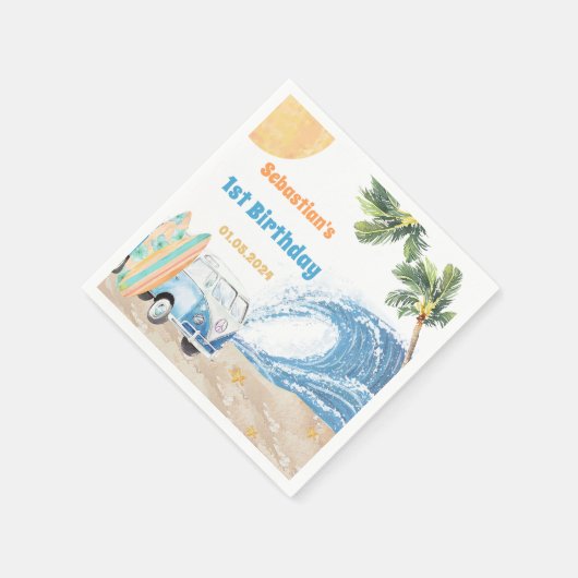 Surf Beach Verjaardagsfeestje Servetten (Hoek)