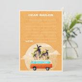 Surf Beach Verjaardagsfeesttijd Capsule Note Kaart (Staand voorkant)