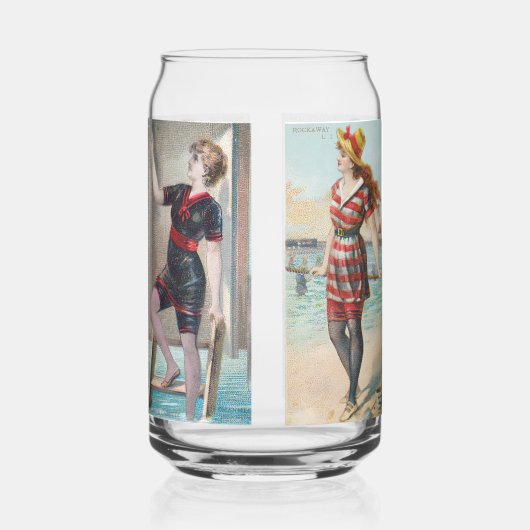 Surf Beauties Blikvorm Glas (Achterkant)