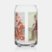 Surf Beauties Blikvorm Glas (Achterkant)