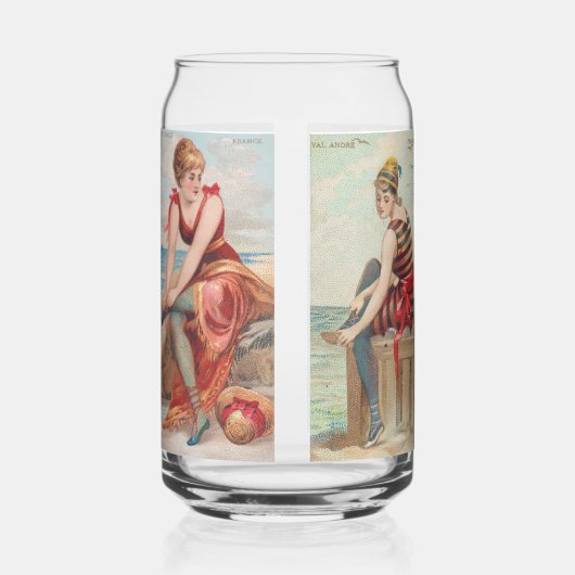 Surf Beauties Blikvorm Glas (Achterkant)