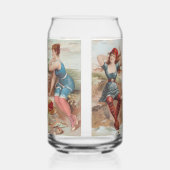 Surf Beauties Blikvorm Glas (Achterkant)