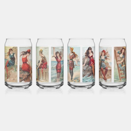 Surf Beauties Blikvorm Glas (Rechts)