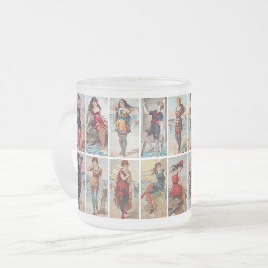 Surf Beauties of 1889 Matglas Koffiemok (Voorkant links)