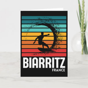 Surf Biarritz Frankrijk Strand Vintage Retro Surfe Kaart