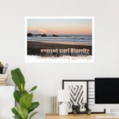 surf Biarritz Poster (Thuiskantoor)