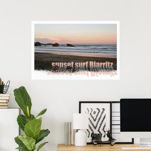 surf Biarritz Poster (Thuiskantoor)