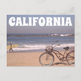 Surf Bicycle California Beach Briefkaart