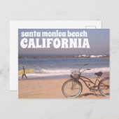 Surf Bicycle California Santa Monica Beach Briefkaart (Voorkant / Achterkant)