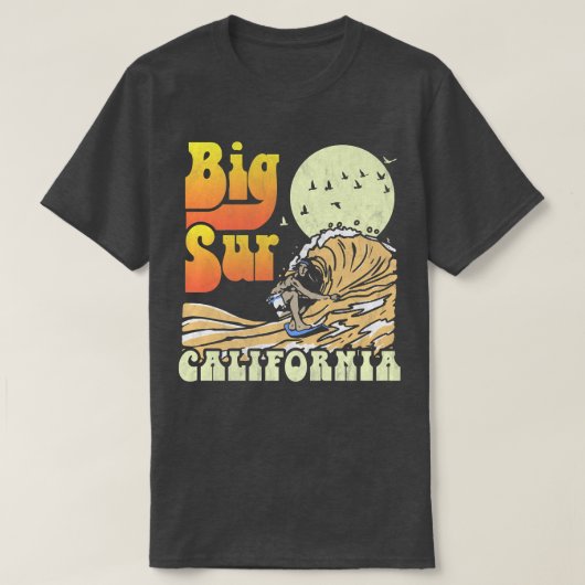 Surf Big Sur Californië Surfer heeft problemen T-shirt (Design voorkant)
