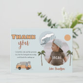 Surf - Birthday - foto - bedankt - kaart (Staand voorkant)