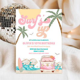 Surf Birthday Party Invitation Kaart