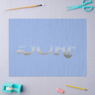 Surf blauw fade tissue papier