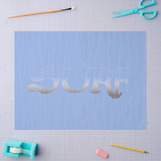 Surf blauw fade tissue papier (Craft)