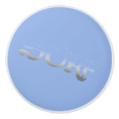 Surf blauw gekanteld fade keramische knop (Voorkant)