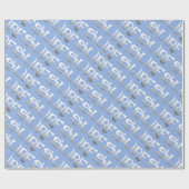 Surf blauw gekanteld mat inpakpapier (Vlak)